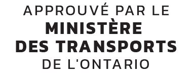 APROVED BY MTO-FRENCH Reads "Approved by Ontario Ministry of Transportation"